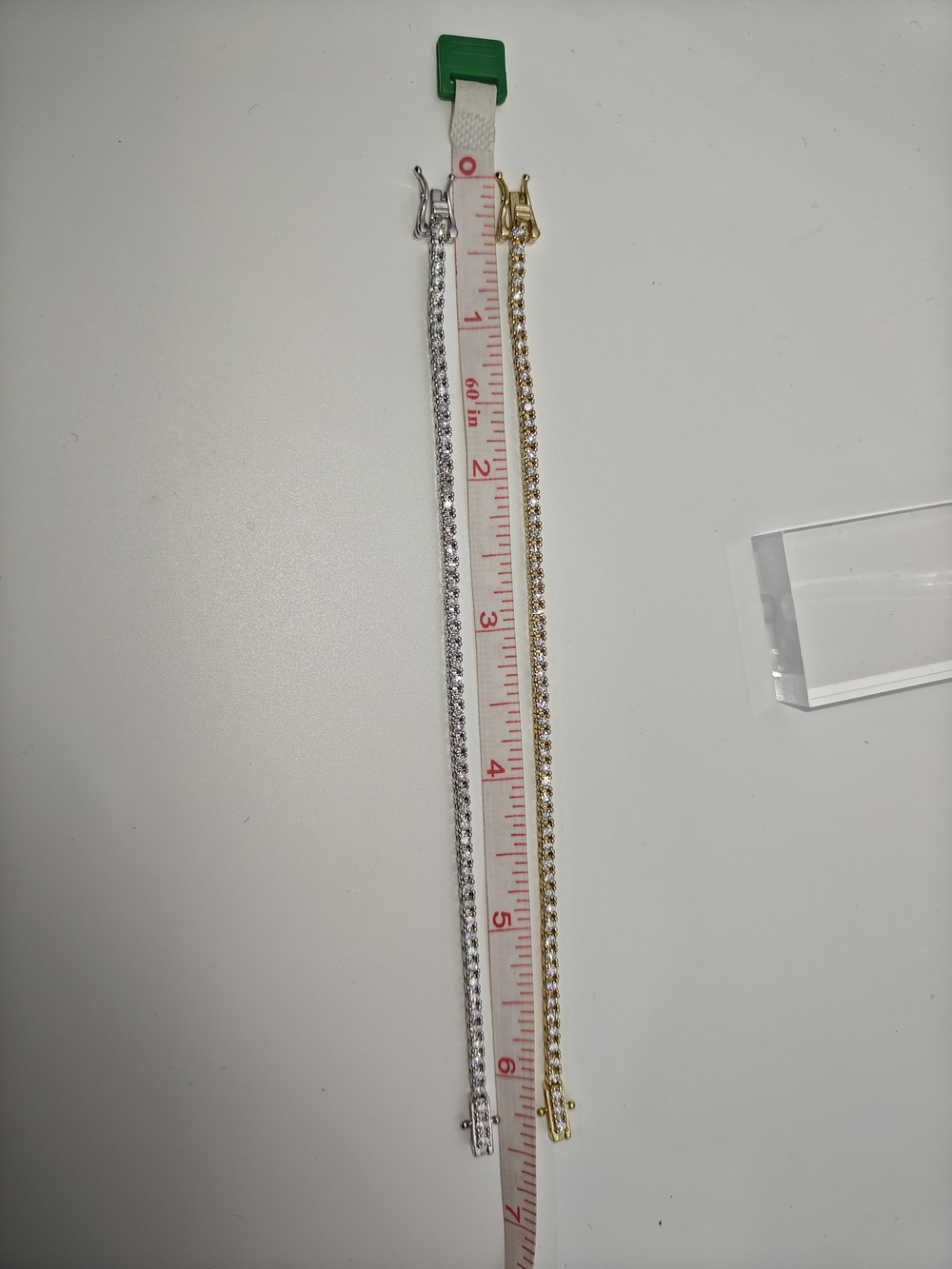 Sterling Silver Cubic Zirconia Tennis Bracelet - White - Picture 4 of 5